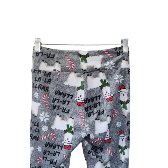 Super Soft‎ Juniors' M Holiday Christmas Llama Velour Leggings Lounge Pants PJs - Picture 10 of 13